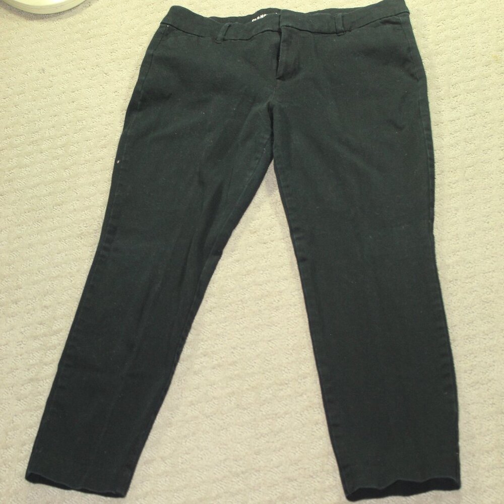 Old Navy Pixie Stretch Pants Chino Solid Black Wo… - image 1